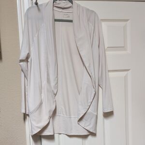 Eddie Bauer Cream Open Front Cardigan